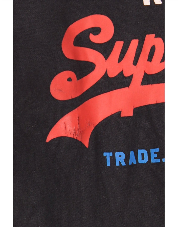 Superdry Pull à Capuche Graphique Homme Noir Moyen Coton