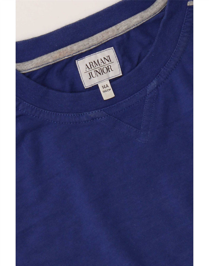 Armani Junior Garçon Top Manches Longues 13-14 ans Bleu