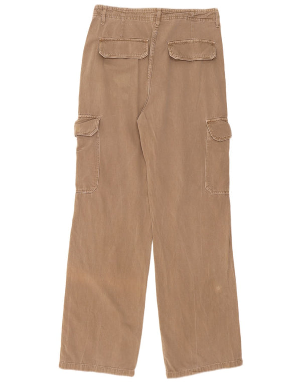 Zara Pantalon cargo droit pour femme EU 40 Medium W30 L31 Beige