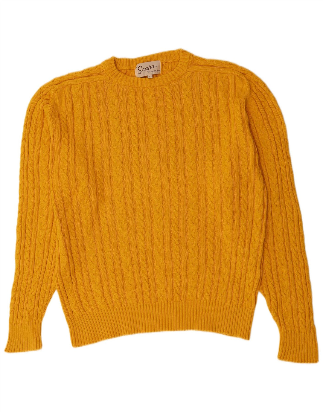 Scapa Pull col rond homme grand jaune coton