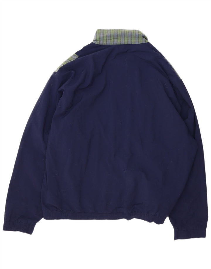 MARKS & SPENCER Veste Bomber Homme UK 40 Grand Bleu Marine à Carreaux Polyamide
