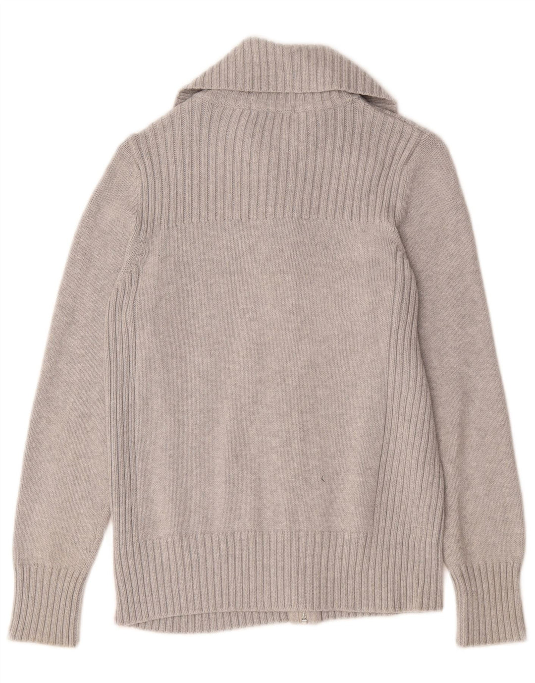 Marks & Spencer Pull Cardigan pour Femme UK 14 Grand Coton Gris