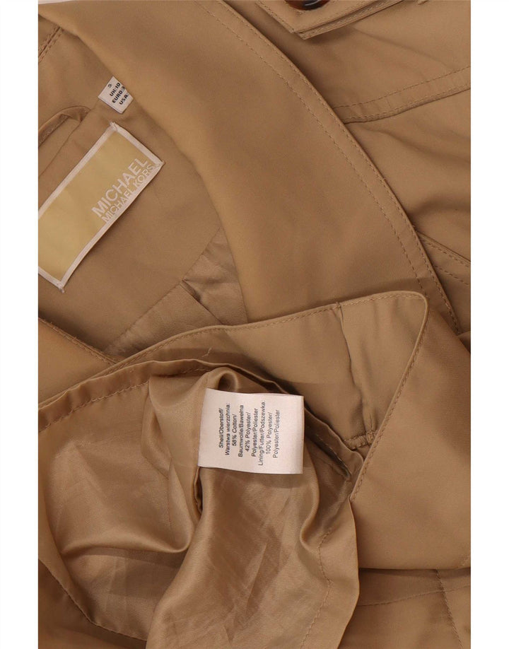 Michael Kors Trench Coat Femme UK 10 Petit Coton Beige