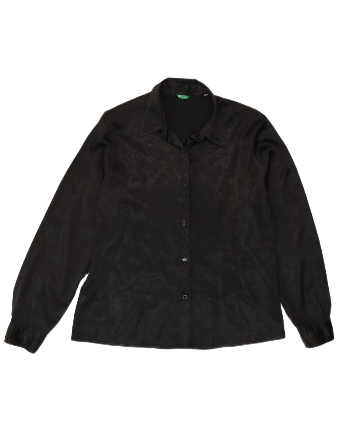 Benetton Chemise Femme IT 48 XL Noir Imprimé Animal Polyester