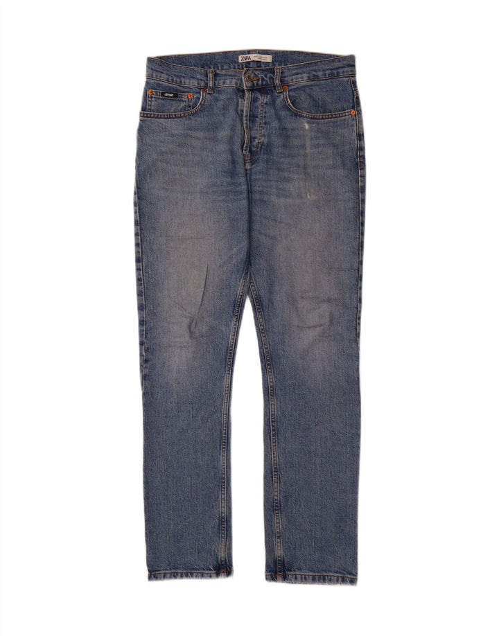 ZARA Mens Slim Jeans EU 42 Large W32 L31 Blue Cotton Vintage Zara and Second-Hand Zara from Messina Hembry 