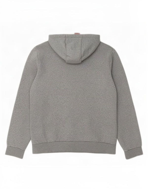 Adidas Boys Hoodie Jumper 14-15 Years Grey Flecked Cotton