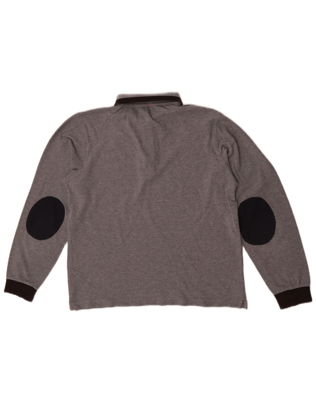 Sun68 Polo à manches longues pour homme en coton color block gris moyen