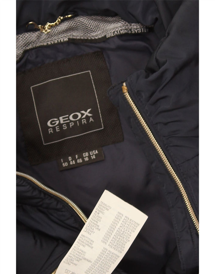 Geox Veste matelassée Respira pour femme UK 16 Large Bleu marine Polyester