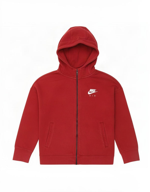Nike Garçon Zip Sweat à capuche 10-11 ans Coton Rouge Moyen