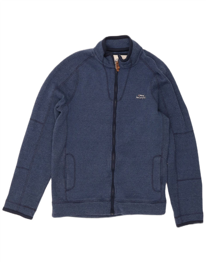 Weird Fish Veste de survêtement pour homme en polyester moucheté bleu Taille L