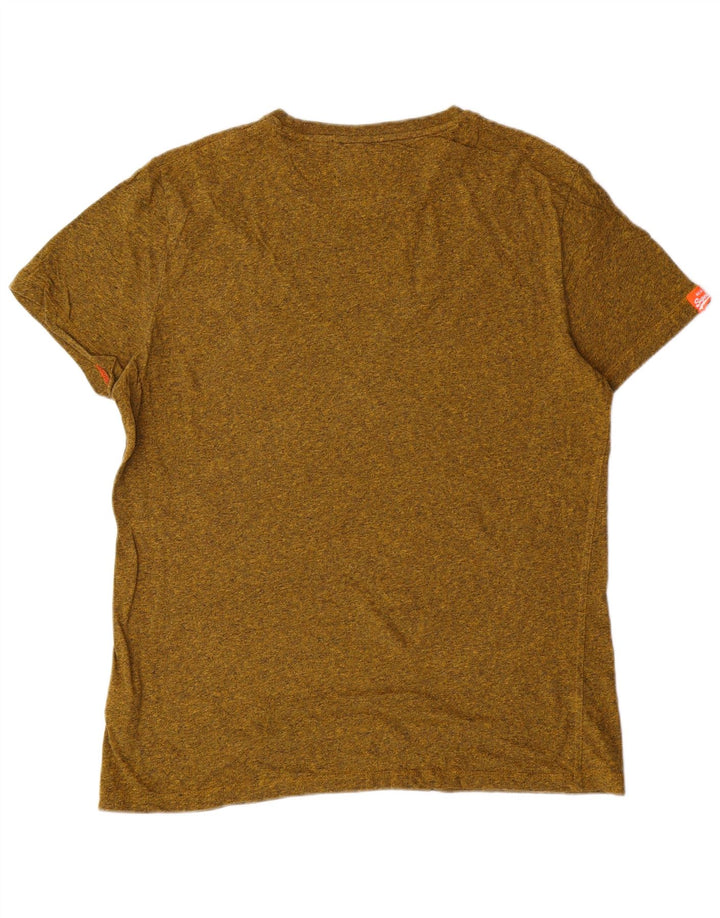 SUPERDRY T-Shirt Femme Top XL Vert Moucheté Coton