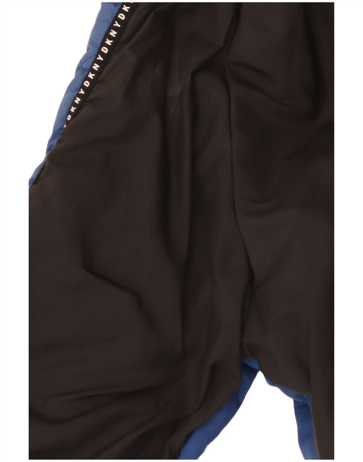 Dkny Veste matelassée graphique pour femme UK 14 Bleu moyen Polyester colour block