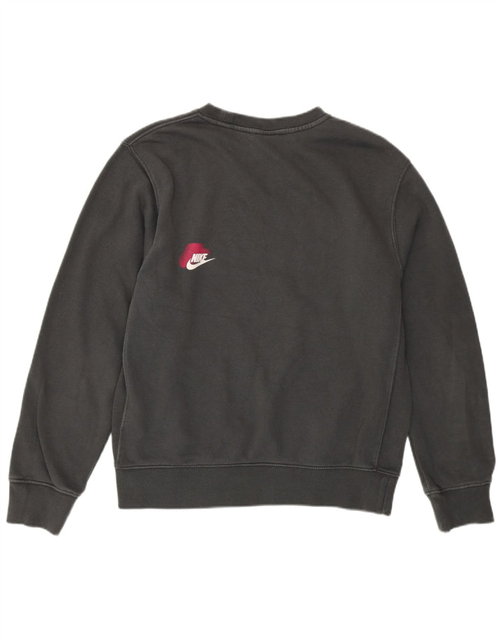 NIKE Sweat-shirt graphique pour hommes, petit, gris, coton