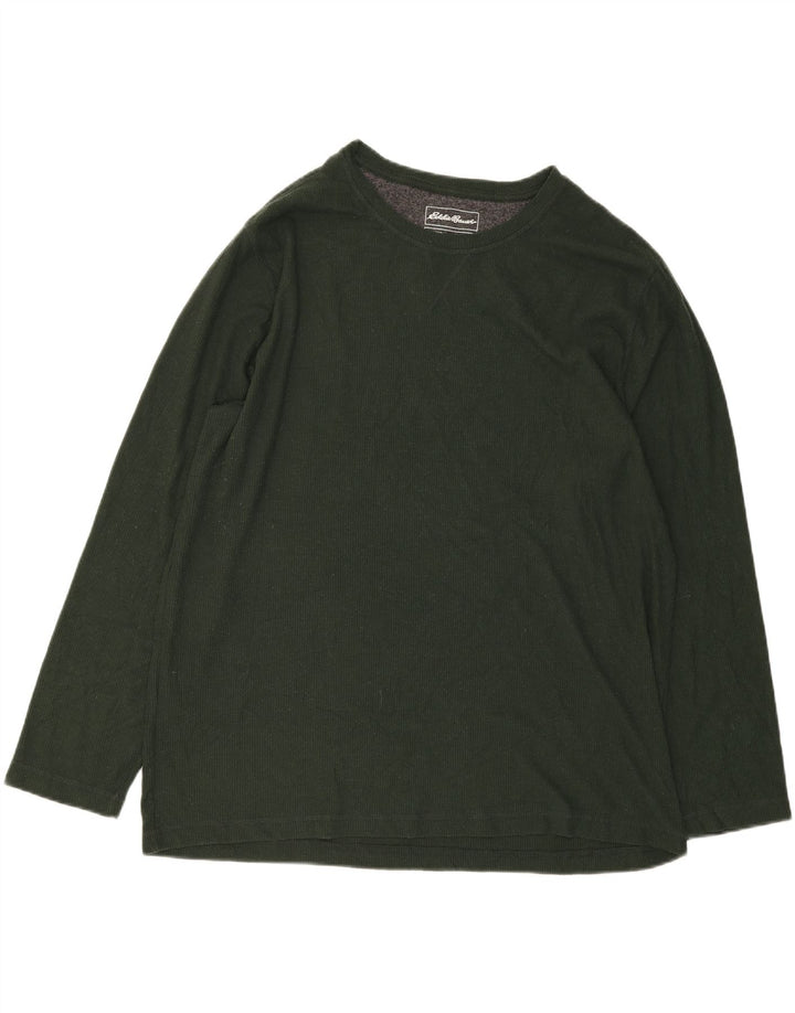 EDDIE BAUER Mens Top Long Sleeve 2XL Green Polyester Vintage Eddie Bauer and Second-Hand Eddie Bauer from Messina Hembry 