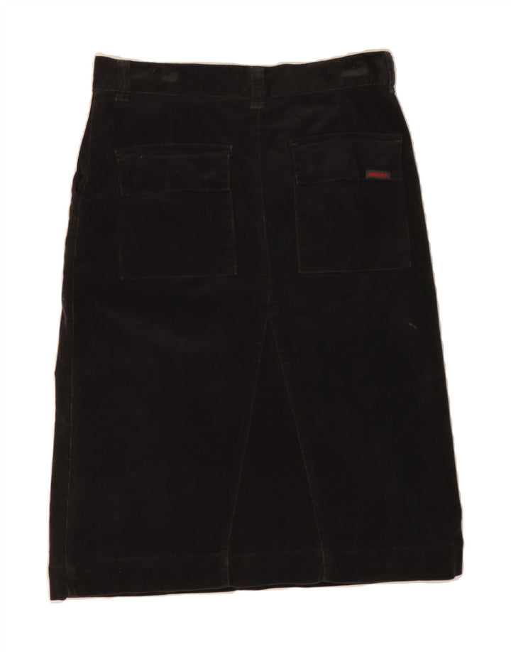 INVICTA Womens A-Line Skirt IT 42 Medium W28  Black Cotton Vintage Invicta and Second-Hand Invicta from Messina Hembry 
