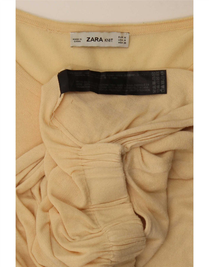 Zara Chemisier à manches 3/4 pour femme UK 14 en coton beige moyen