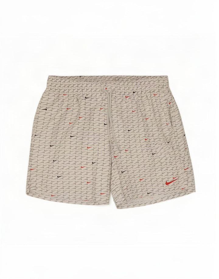 Nike Short de sport graphique pour homme Blanc moyen Polyester