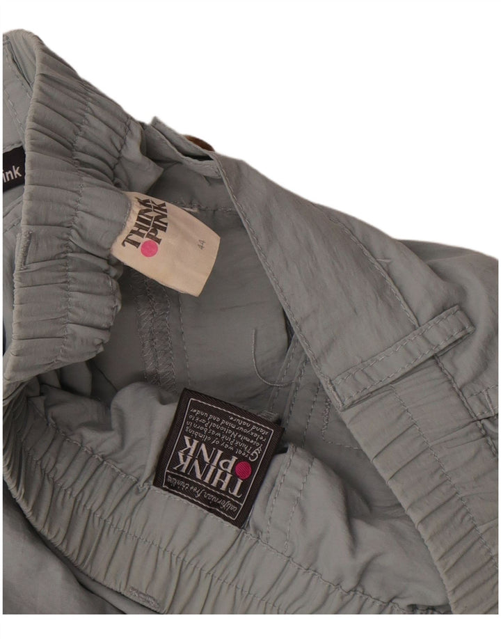 Think Pink Short Cargo Femme IT 44 Moyen W27 Gris Polyester