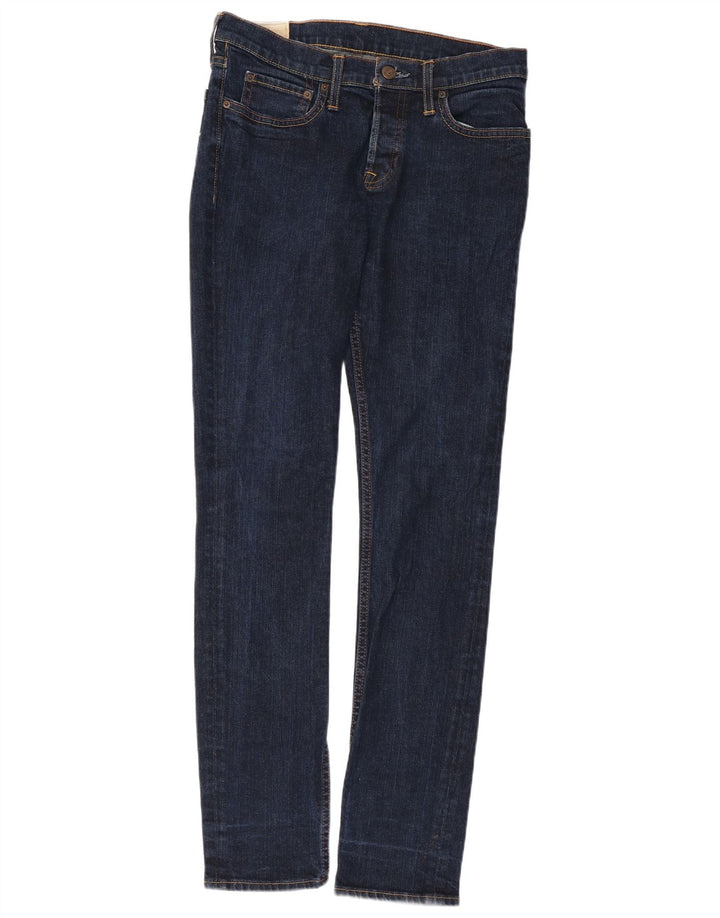 HOLLISTER Jean skinny femme W32 L34 bleu marine coton
