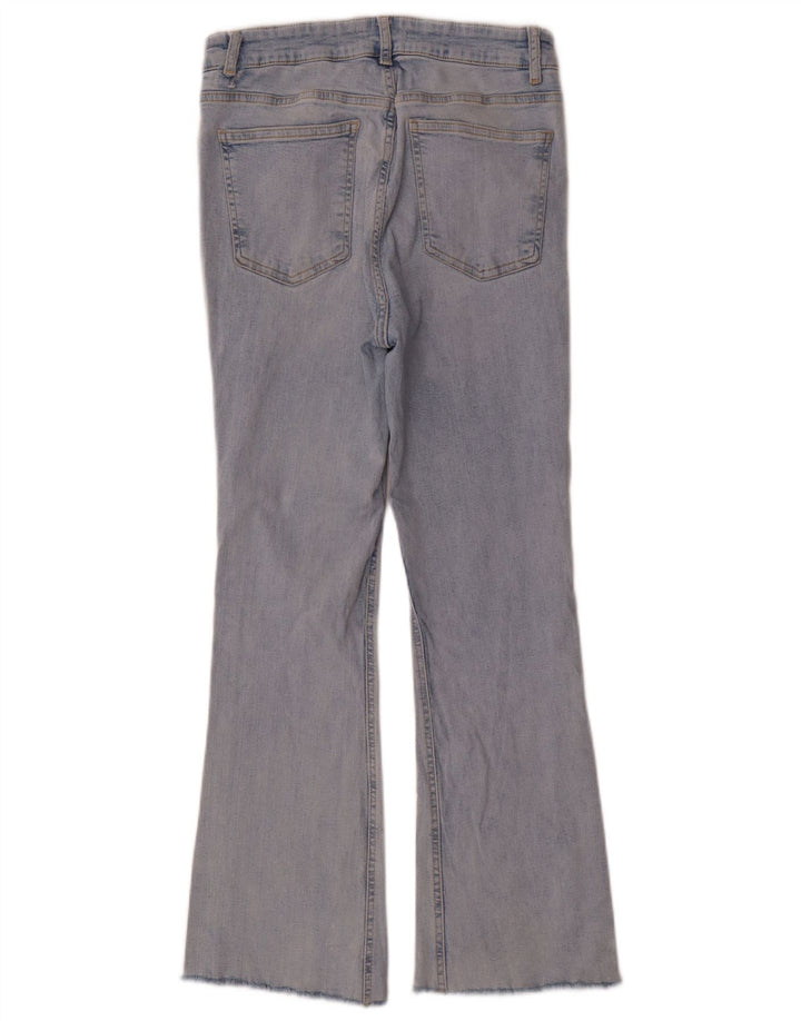 Zara Jean évasé pour femme EU 42 Large W32 L27 Bleu Coton