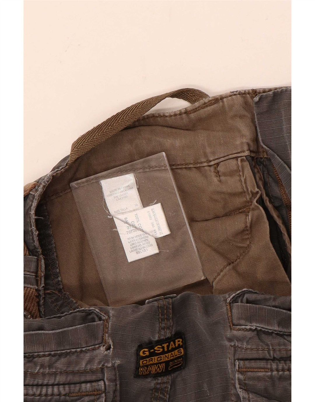 G-Star Short Cargo Graphique W32 Homme Gris Moyen Coton
