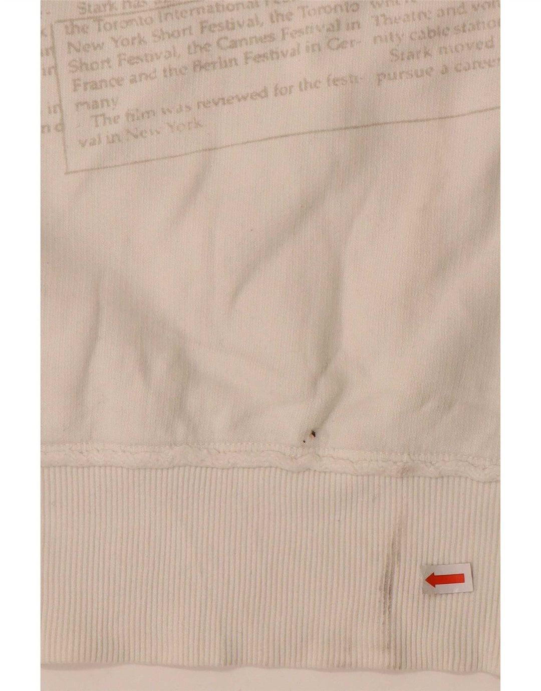 Datch Sweat-shirt graphique pour homme en coton blanc moyen