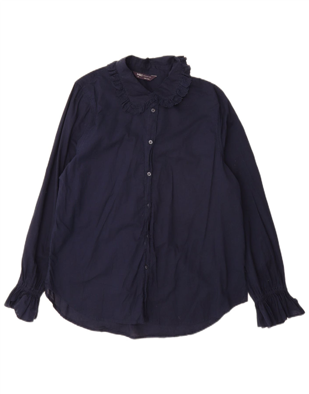 Marks & Spencer Chemisier pour femme UK 12 en coton bleu marine moyen