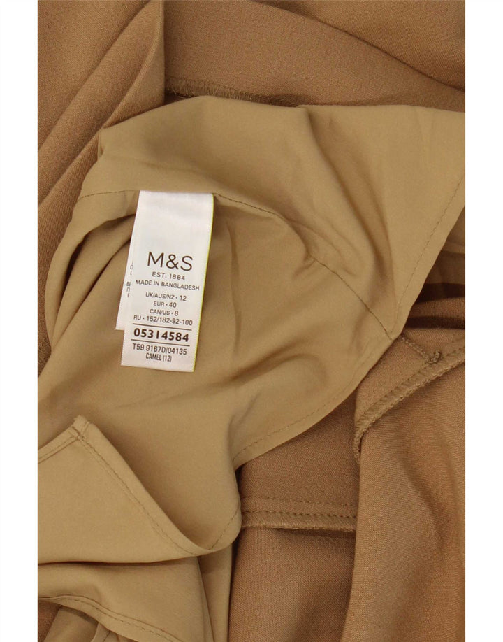 Marks & Spencer Robe fourreau à épaules dénudées pour femme UK 12 Beige moyen