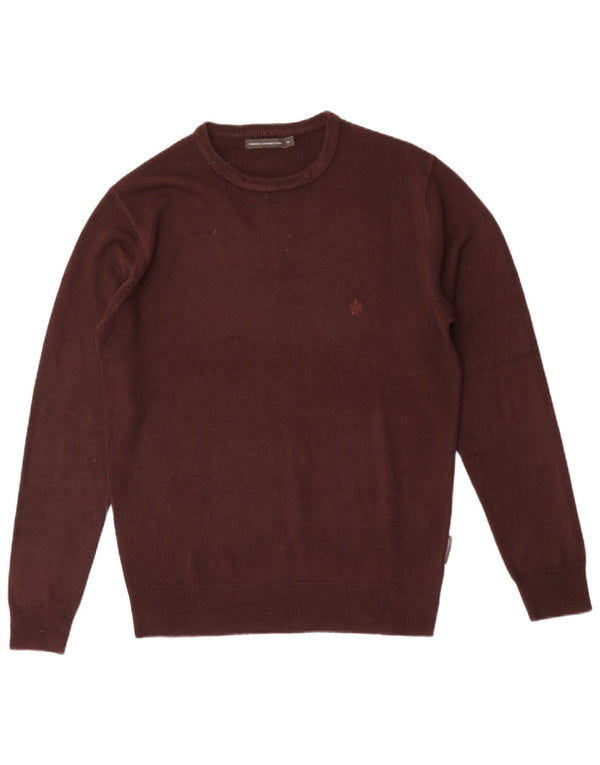 French Connection Pull Col Rond Coupe Regular Homme Bordeaux Moyen