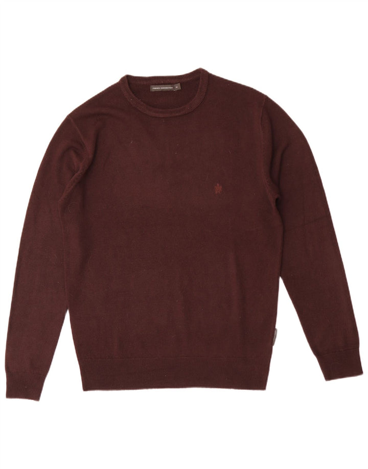 French Connection Pull Col Rond Coupe Regular Homme Bordeaux Moyen