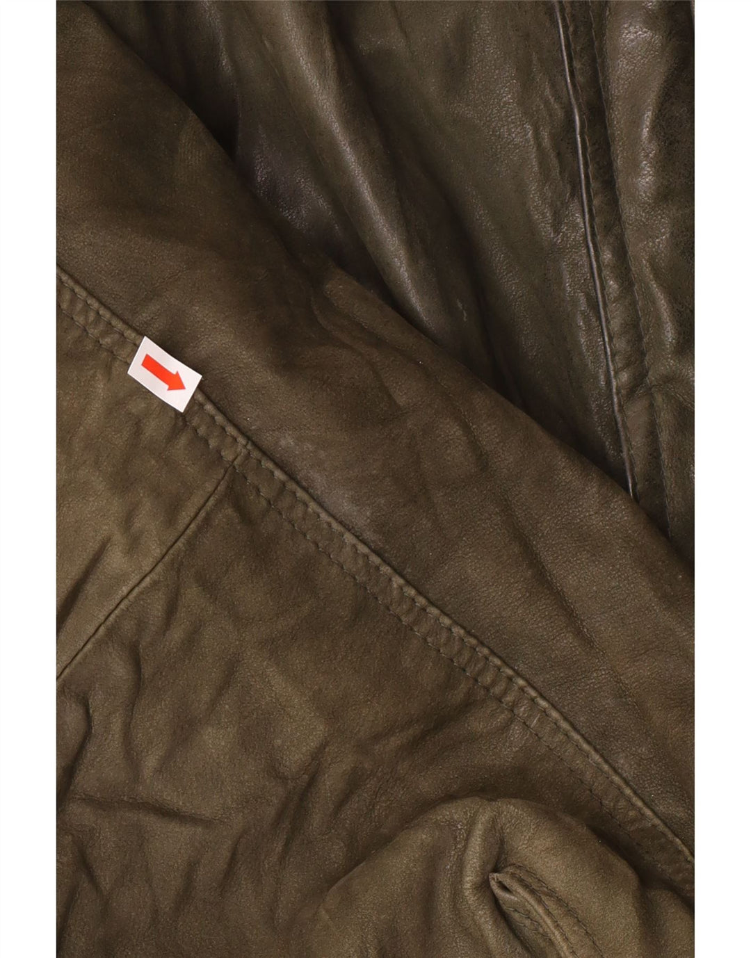 veste en cuir homme vintage IT 52 XL Cuir Kaki