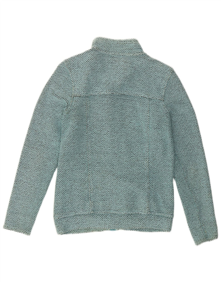 WEIRD FISH Womens Tracksuit Top Jacket UK 8 Small Blue Cotton