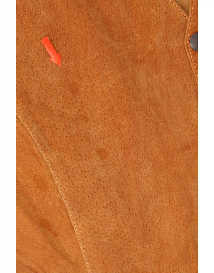 Gilet en daim homme vintage XL cuir marron
