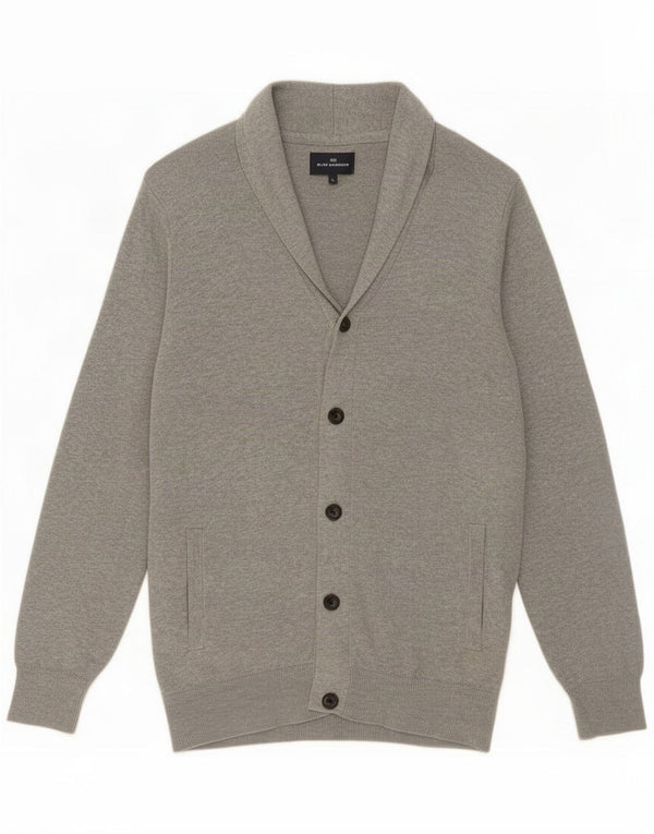 Marks & Spencer Pull Cardigan Blue Harbour pour Homme en Coton Gris Large