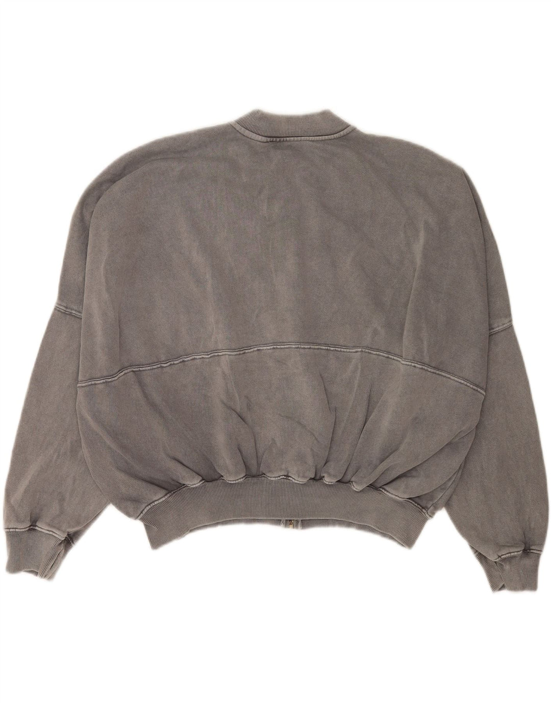 Zara Veste de survêtement surdimensionnée pour femme UK 10 Petit coton gris