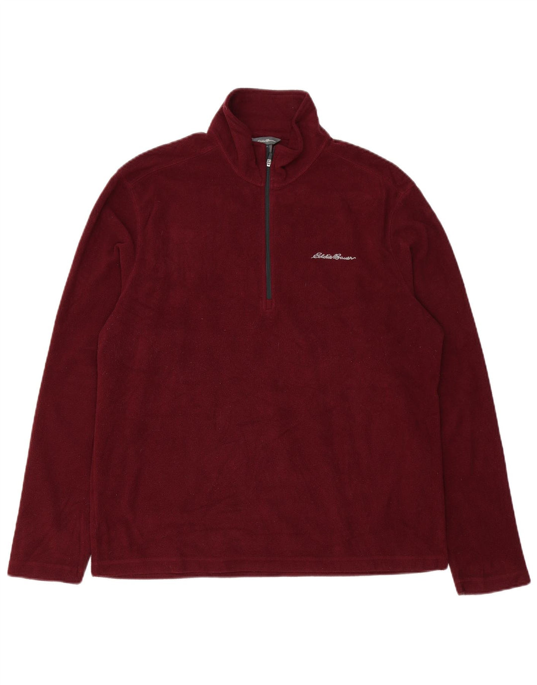 Eddie Bauer Pull polaire à col zippé pour homme Polyester marron moyen
