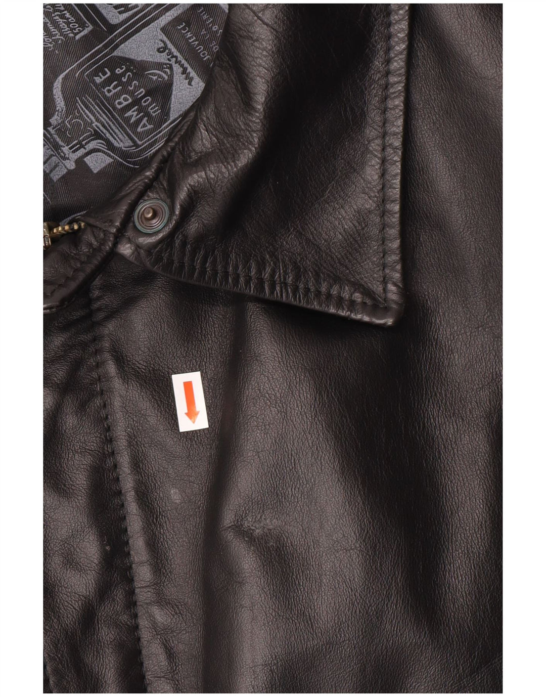 veste en cuir bombardier militaire vintage pour hommes UK 42 XL Noir