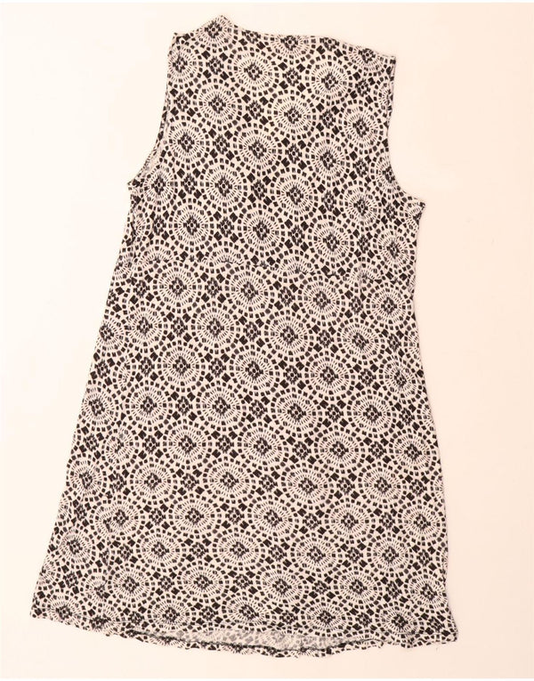 MICHAEL KORS Robe trapèze sans manches pour femme UK 18 XL Rayonne florale noire