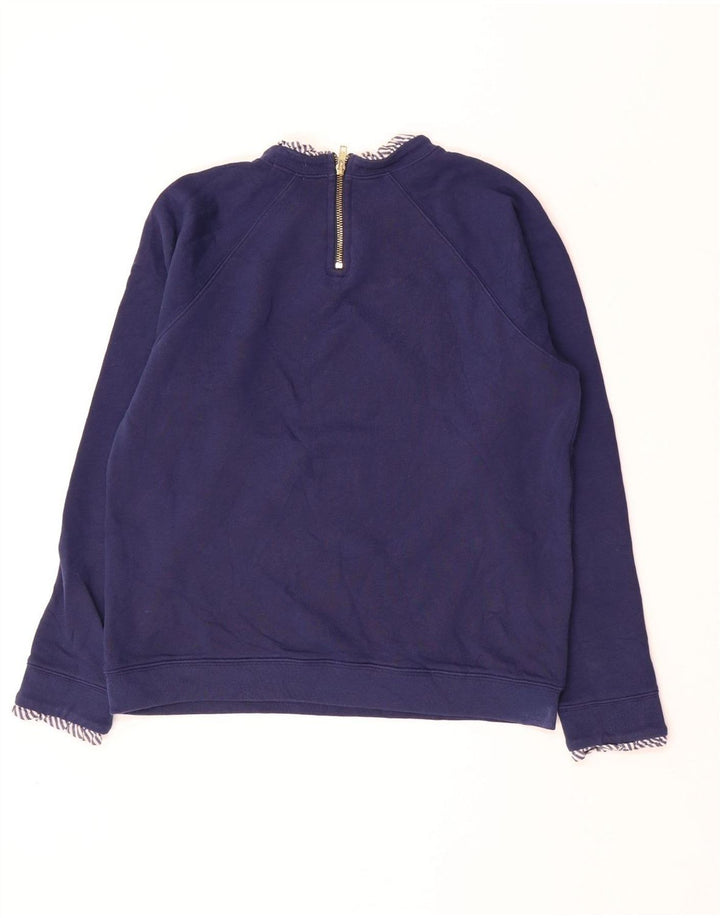 J. CREW Sweat-shirt pour femme UK 14 en coton bleu marine moyen