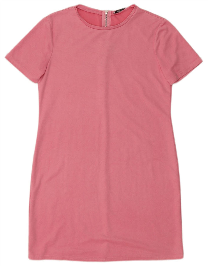 Zara Robe droite pour femme UK 14 Rose moyen