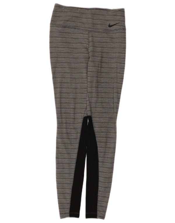 Nike Legging Dri Fit pour femme UK 8 Small Gris Colorblock Nylon
