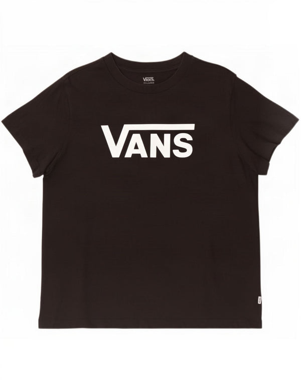 Vans T-shirt graphique pour femme UK 20 2XL Noir Coton