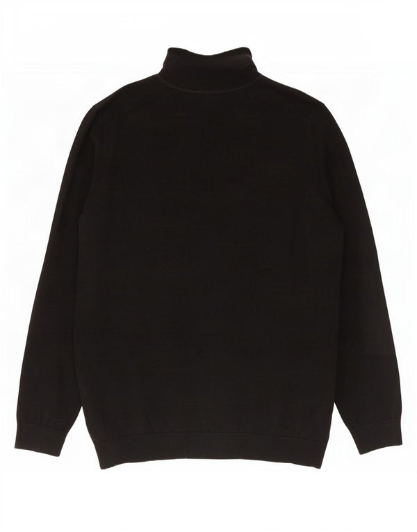Marks & Spencer Pull col roulé pour homme en coton noir Taille L
