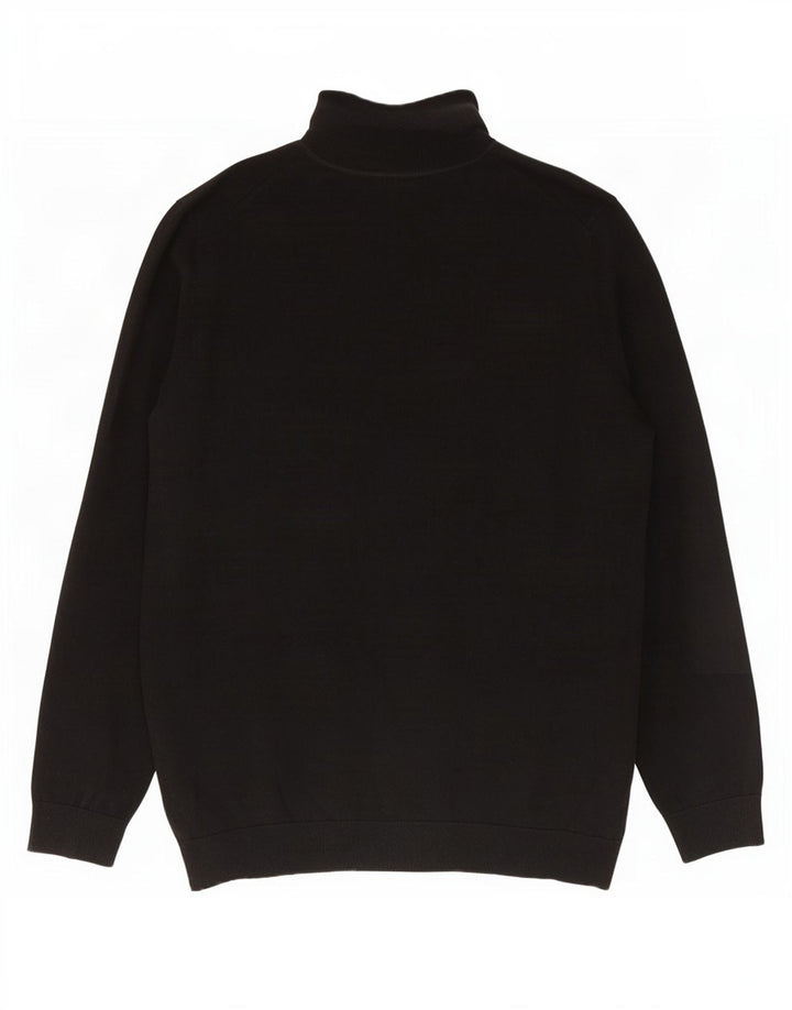 Marks & Spencer Pull col roulé pour homme en coton noir Taille L