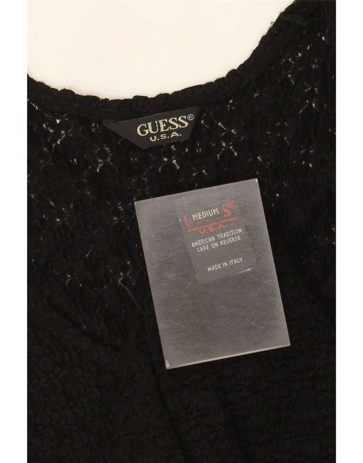 Guess Chemisier en dentelle pour femme UK 42 Medium Noir Floral