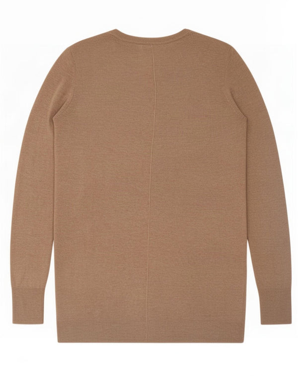 Zara Pull col bateau pour femme UK 14 Viscose marron moyen