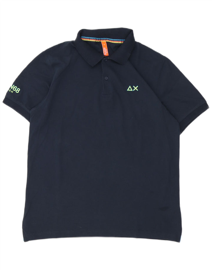 Sun68 Polo Homme XL Bleu Marine Coton