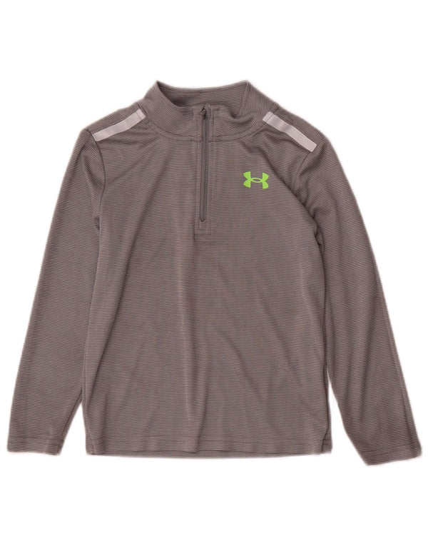 Under Armour Haut de survêtement graphique pour garçon 5-6 ans Gris rayé