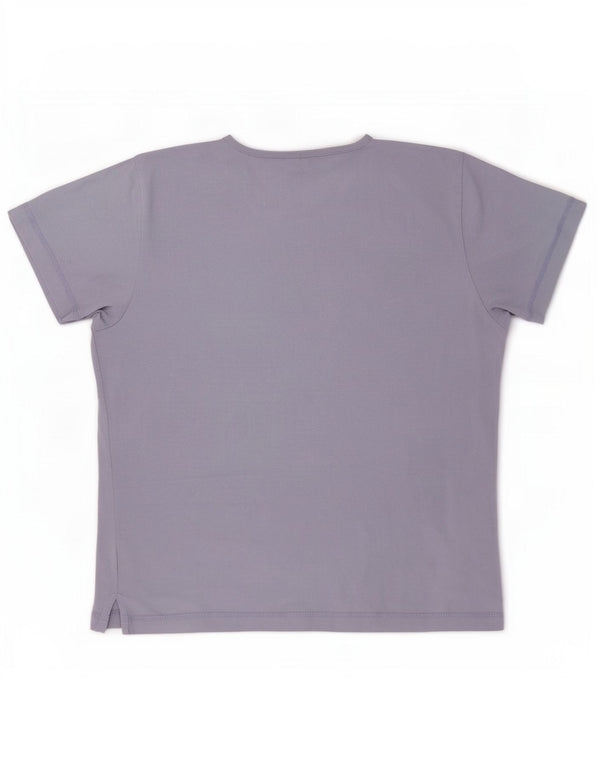 Champion T-shirt graphique pour femme UK 16 Large Violet Coton