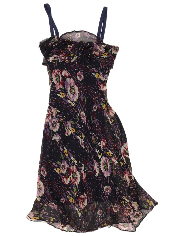 Naf Naf Robe d'été à volants pour femme IT 36 XS Floral multicolore